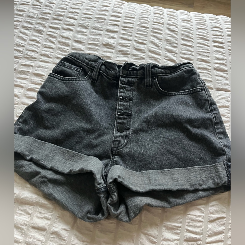 Women's Gray Denim Shorts